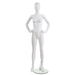 Female Mannequin - Oval Head, Hands on Hips